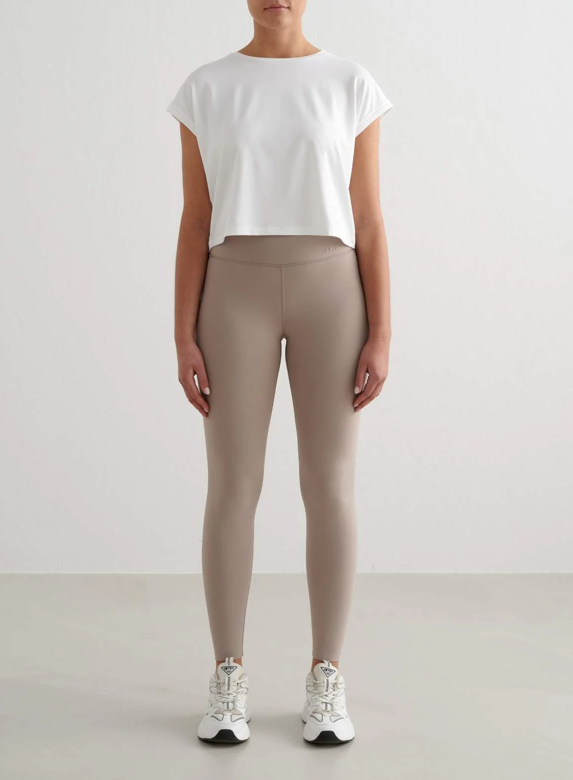 White Soft Basic Roll Sleeve Top - Image 3